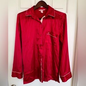 Victoria's Secret red and pink striped pajamas S